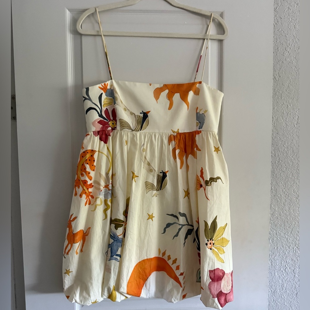Zara Women's Cream Camisole with Colorful Print